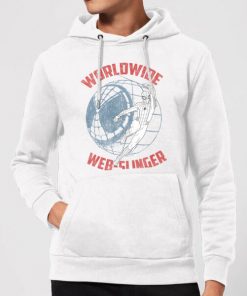 Spider-Man Far From Home Worldwide Web Slinger Hoodie - White - M - Blanc chez Zavvi FR image 5059479292060