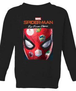 Spider-Man Far From Home Stickers Mask Kids' Sweatshirt - Black - 11-12 ans - Noir chez Zavvi FR image 5059479292398