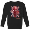 Spider-Man Far From Home British Flag Kids' Sweatshirt - Black - 11-12 ans - Noir chez Zavvi FR image 5059479292947