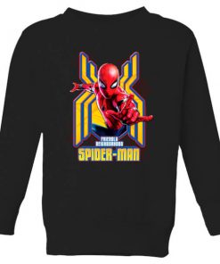 Spider Man Far From Home Friendly Neighborhood Spider-Man Kids' Sweatshirt - Black - 11-12 ans - Noir chez Zavvi FR image 5059479292992