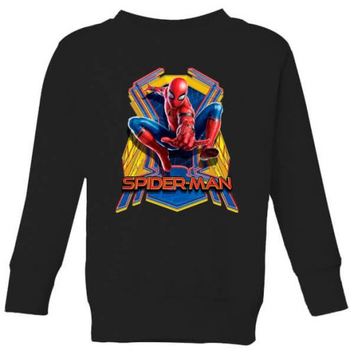 Spider-Man Far From Home Jump Kids' Sweatshirt - Black - 11-12 ans - Noir chez Zavvi FR image 5059479293098
