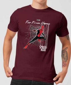 Spider-Man Far From Home Web Tech Men's T-Shirt - Burgundy - XXL - Bourgogne chez Zavvi FR image 5059479293197