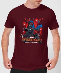 Spider-Man Far From Home Multi Costume Men's T-Shirt - Burgundy - XXL - Bourgogne chez Zavvi FR image 5056307348036